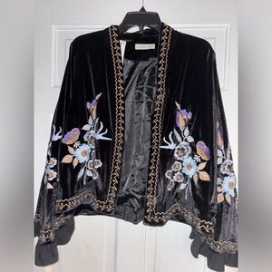 Turkish Embroidery velvet cardigan
